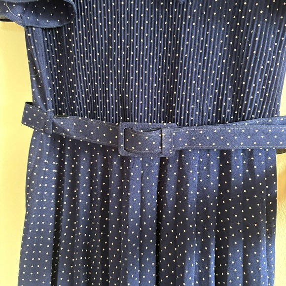 Vintage 1950s Blue Swiss Dot Swing Dress - Picture 5 of 5